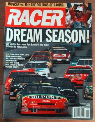 RACER MAGAZINE 1996 JAN - GORDONs CUP, SHELLYs RAIL, EAGLE-TOYOTA INDY CAR